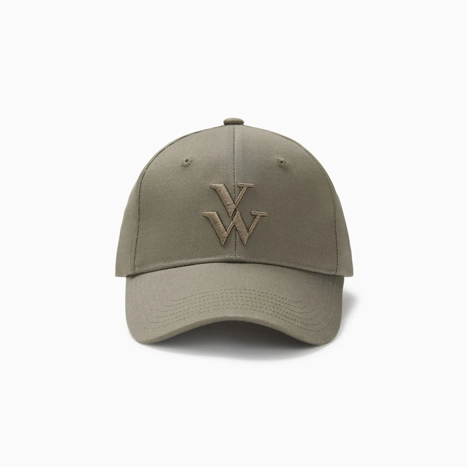 Vanessa Wu Chapeaux>Casquette Clem Kaki A Monogramme Brode