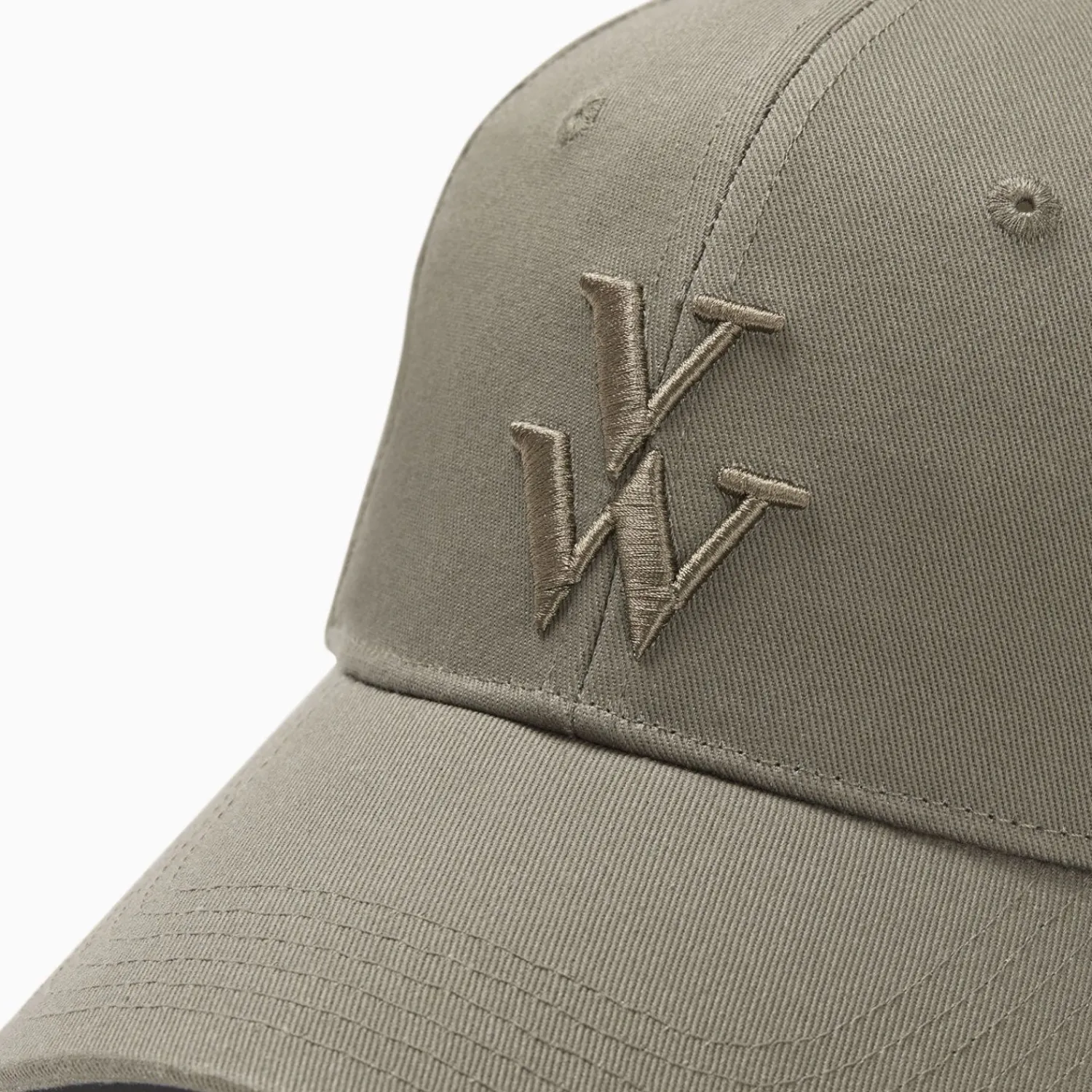 Vanessa Wu Chapeaux>Casquette Clem Kaki A Monogramme Brode
