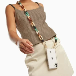Vanessa Wu Accessoires Pour Téléphone>Chaine De Telephone Noemie Multicolore