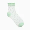 Vanessa Wu Chaussettes>Chaussettes A Pois Vertes Prescription Lab X