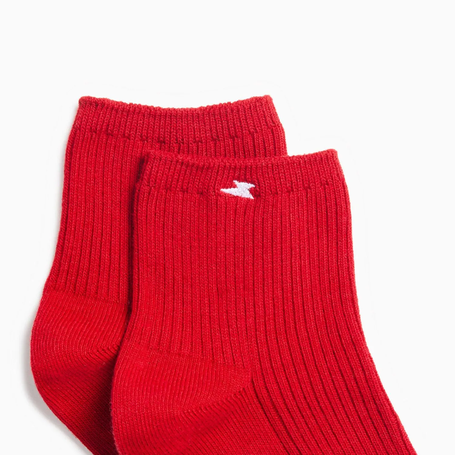 Vanessa Wu Chaussettes>Chaussettes Courtes Amy Rouges Cotelees