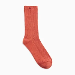 Vanessa Wu Chaussettes>Chaussettes Ella Brique Cotelees