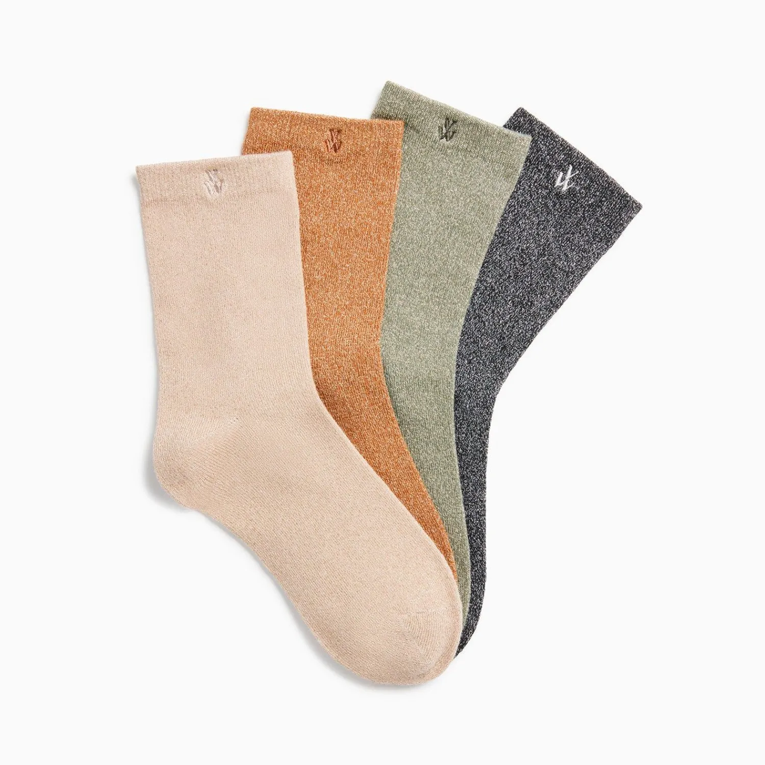 Vanessa Wu Chaussettes>Chaussettes Quinn Kaki Et Or Paillete