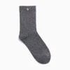 Vanessa Wu Chaussettes>Chaussettes Quinn Noir Et Argent Paillete