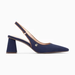 Vanessa Wu Escarpins>Escarpins Slingback Lara Marine A Bout Pointu