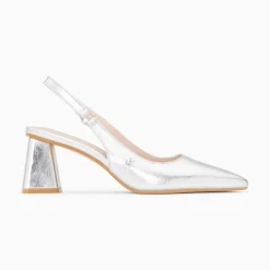 Vanessa Wu Escarpins>Escarpins Slingback Lara Argent A Bout Pointu