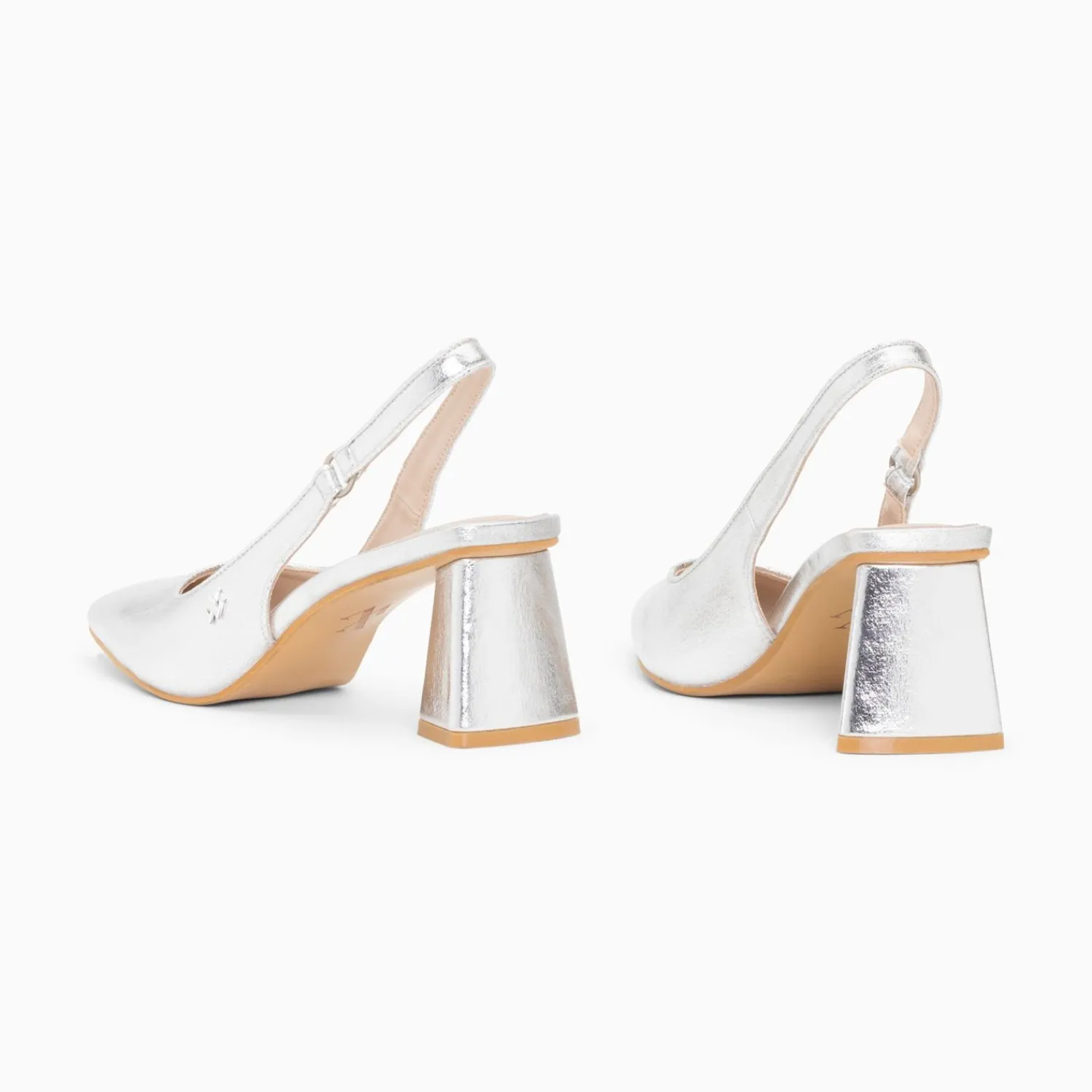 Vanessa Wu Escarpins>Escarpins Slingback Lara Argent A Bout Pointu
