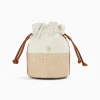 Vanessa Wu Sacs>Mini Panier Bourse Lilly Beige