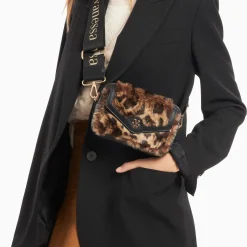 Vanessa Wu Sacs>Mini Sacoche Daniela Leopard En Fausse Fourrure