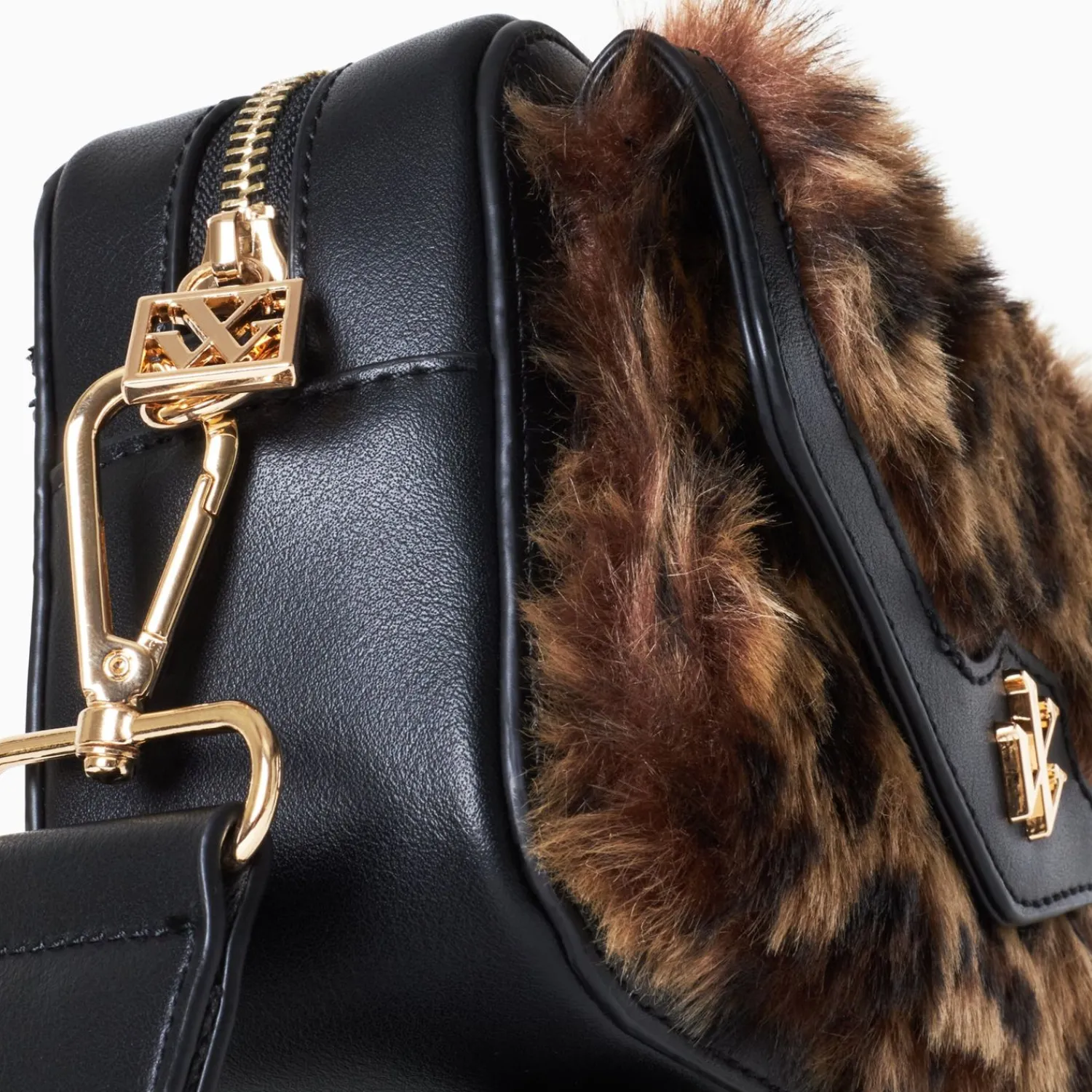Vanessa Wu Sacs>Mini Sacoche Daniela Leopard En Fausse Fourrure
