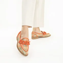 Vanessa Wu Mocassins, Derbies, Ballerines>Mocassins Barbara Orange A Chaine Mate