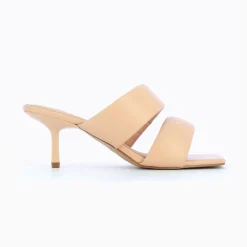 Vanessa Wu Sandales À Talon, Compensées>Mules Elia Rose Pale A Brides Rembourrees