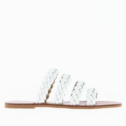 Vanessa Wu Sandales Plates>Mules Mila A Brides Tressees Blanches