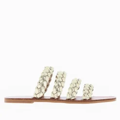 Vanessa Wu Sandales Plates>Mules Mila A Brides Tressees Or