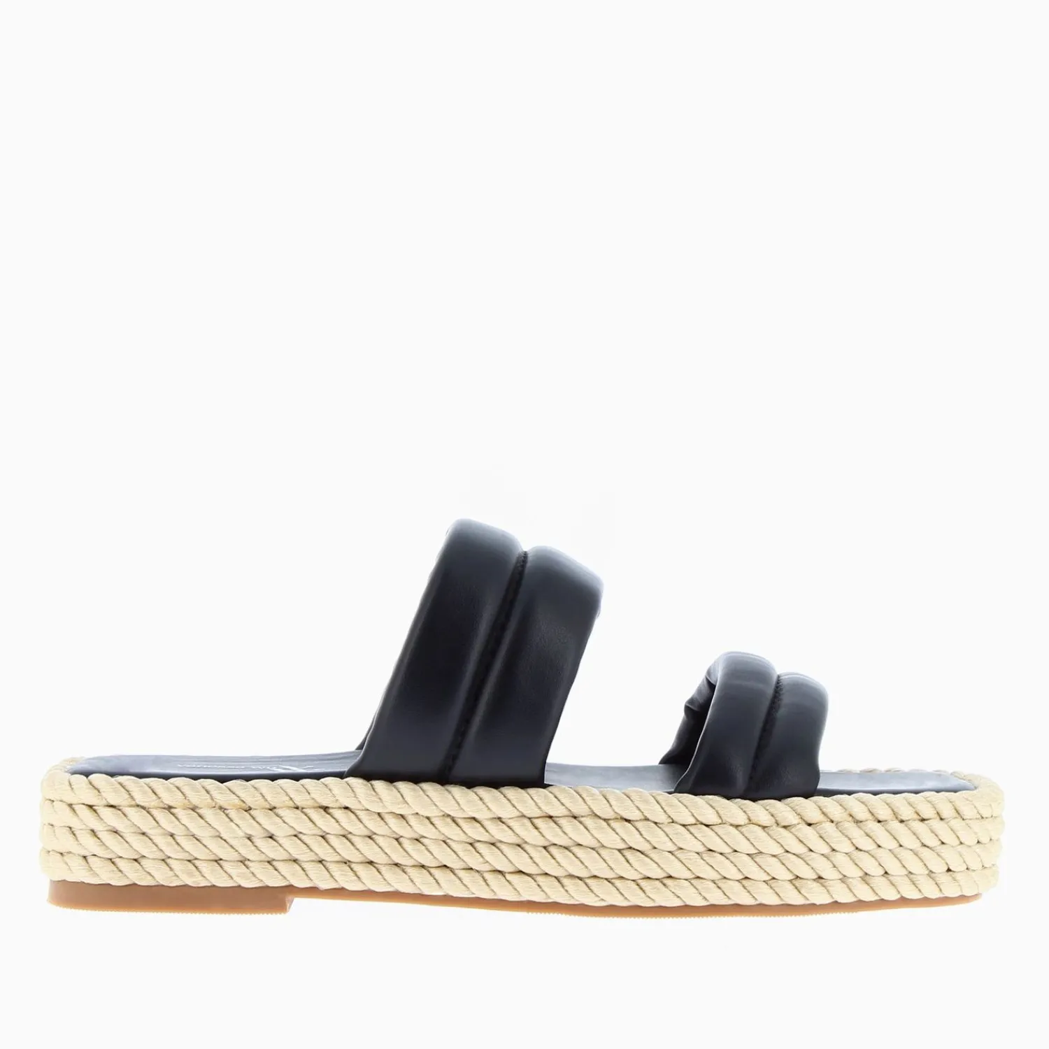 Vanessa Wu Sandales Plates>Mules Nala Noires A Plateforme Cordes