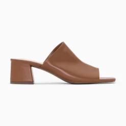 Vanessa Wu Sandales À Talon, Compensées>Mules Peep-Toe Helene Camel A Talon