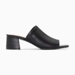 Vanessa Wu Sandales À Talon, Compensées>Mules Peep-Toe Helene Noires A Talon