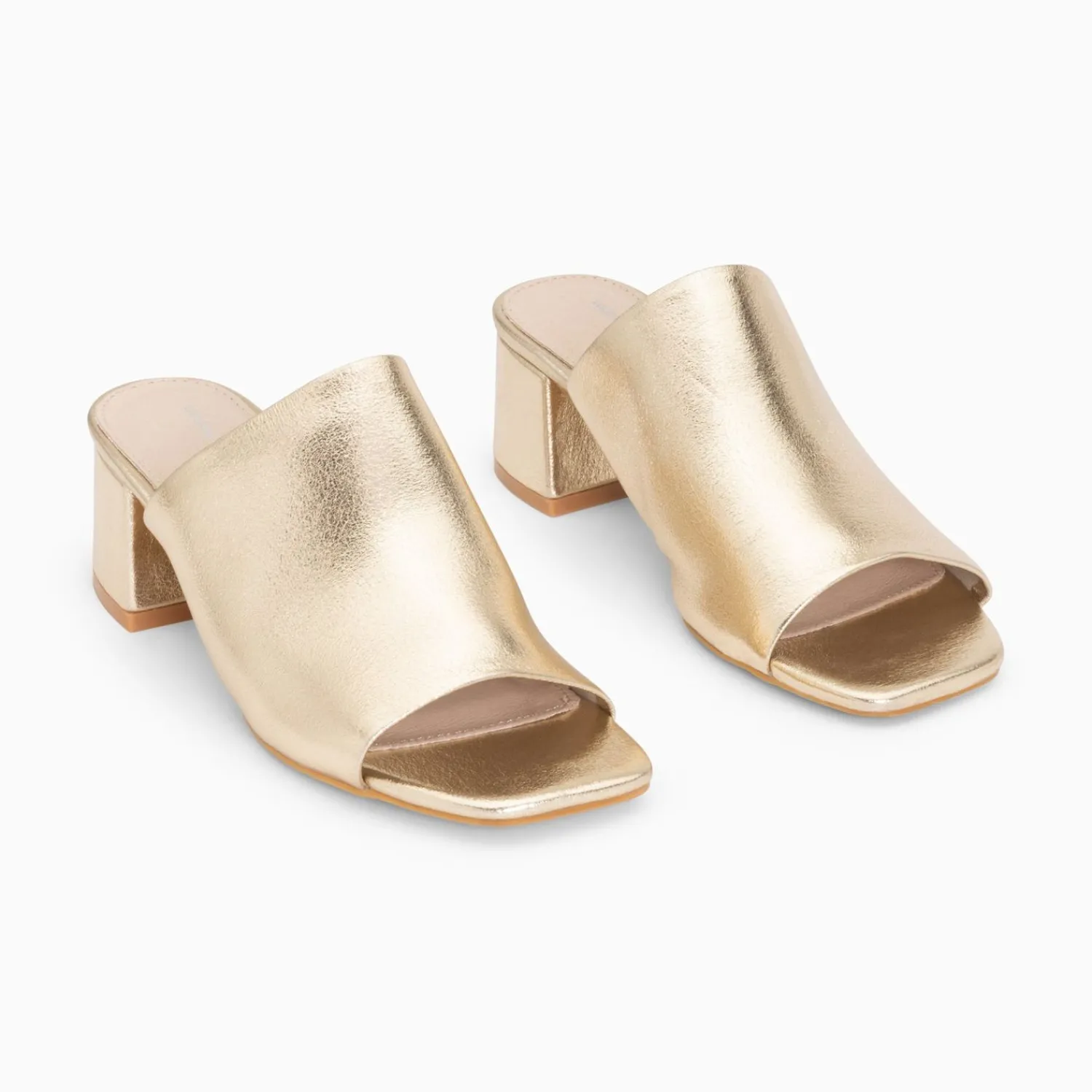 Vanessa Wu Sandales À Talon, Compensées>Mules Peep-Toe Helene Or A Talon
