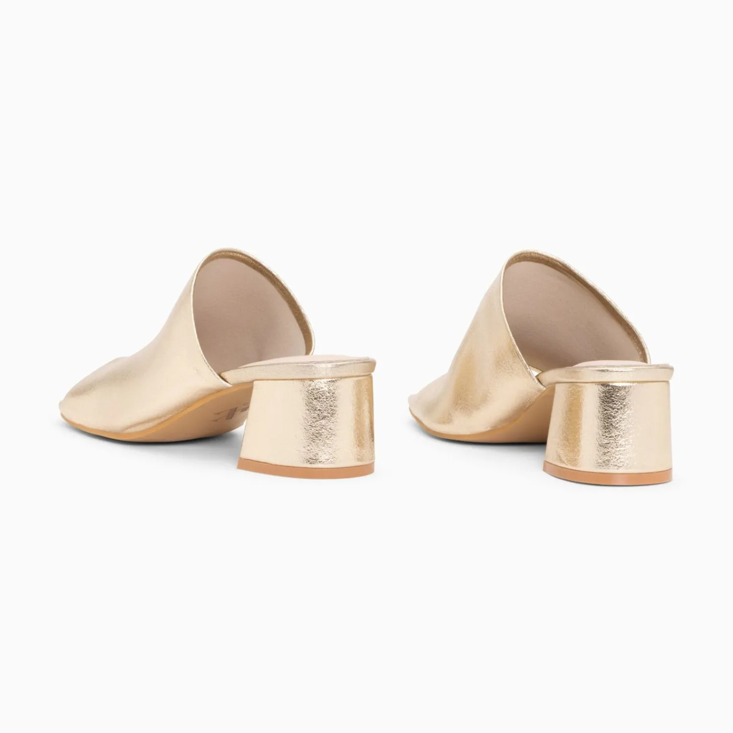 Vanessa Wu Sandales À Talon, Compensées>Mules Peep-Toe Helene Or A Talon