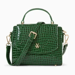 Vanessa Wu Sacs>Petit Sac A Main Joanne Vert Croco