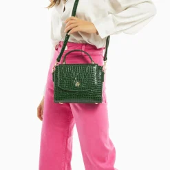 Vanessa Wu Sacs>Petit Sac A Main Joanne Vert Croco