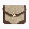 Vanessa Wu Sacs>Petit Sac Cartable Blair Marron En Tweed