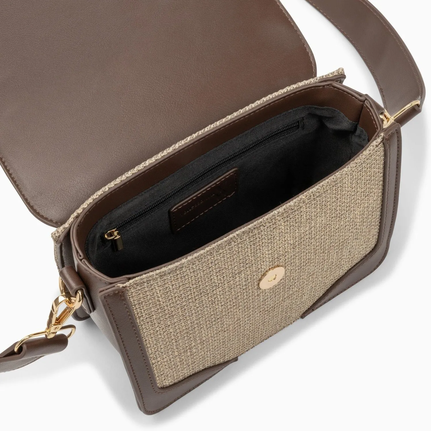 Vanessa Wu Sacs>Petit Sac Cartable Blair Marron En Tweed