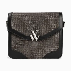 Vanessa Wu Sacs>Petit Sac Cartable Blair Noir En Tweed