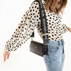 Vanessa Wu Sacs>Petit Sac Lia Noir A Rabat