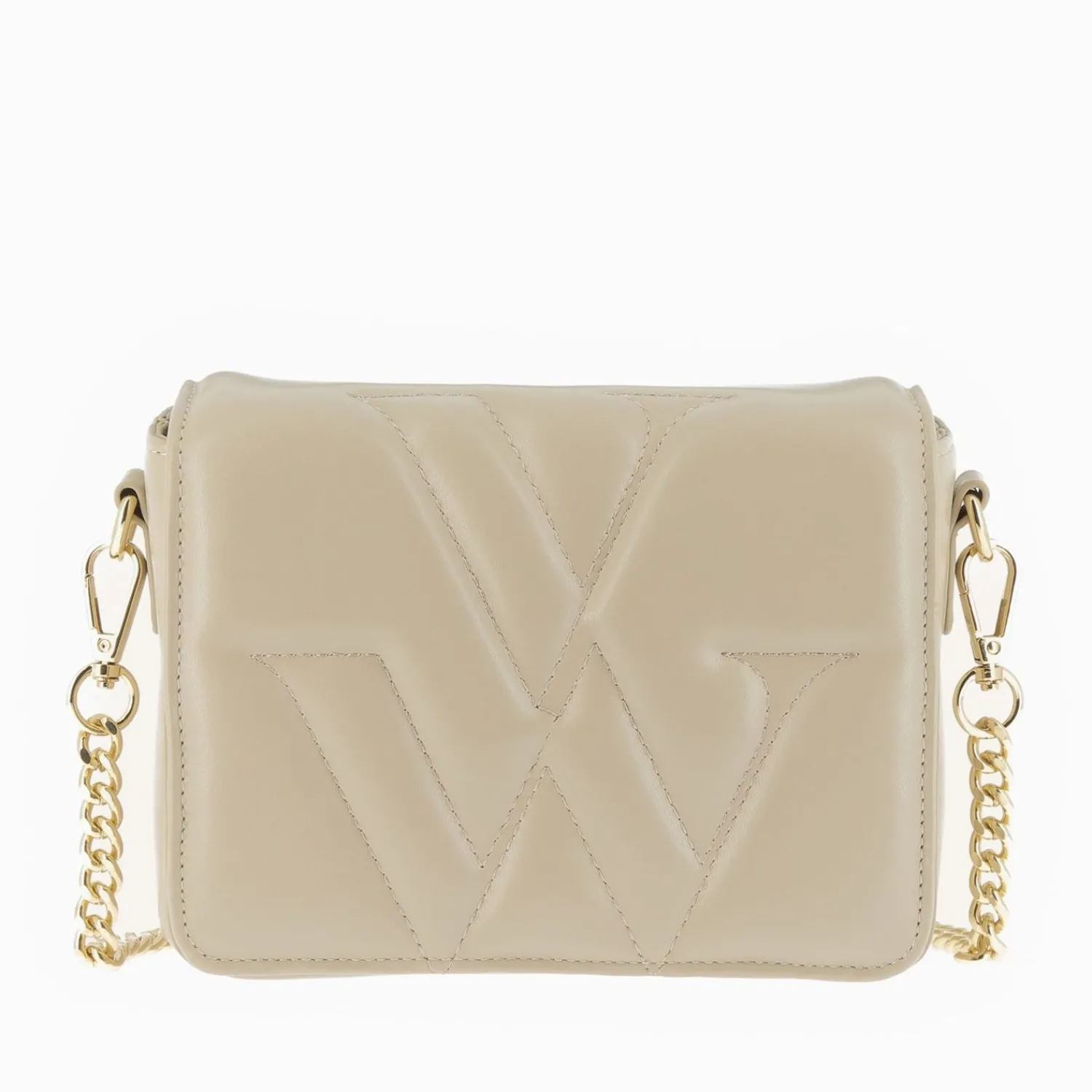Vanessa Wu Sacs>Petit Sac Monogramme Annie Beige Matelasse A Rabat