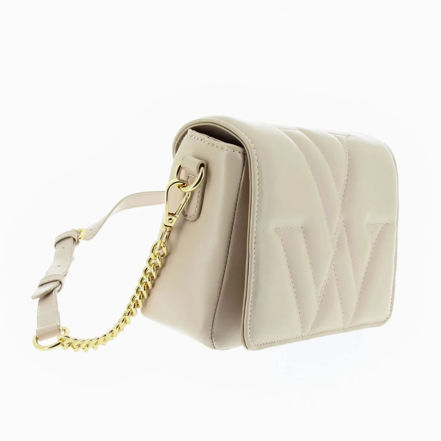 Vanessa Wu Sacs>Petit Sac Monogramme Annie Beige Matelasse A Rabat
