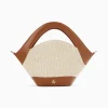 Vanessa Wu Sacs>Petit Sac Panier Juliane Beige Et Camel