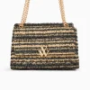 Vanessa Wu Sacs>Sac A Main Naomi Noir Et Beige A Chaine