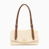 Vanessa Wu Sacs>Sac Baguette Isaline En Raphia Beige Clair A Anse Tressee