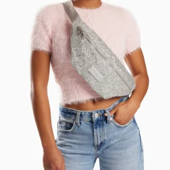 Vanessa Wu Sacs>Sac Banane Lydie Argent A Paillettes