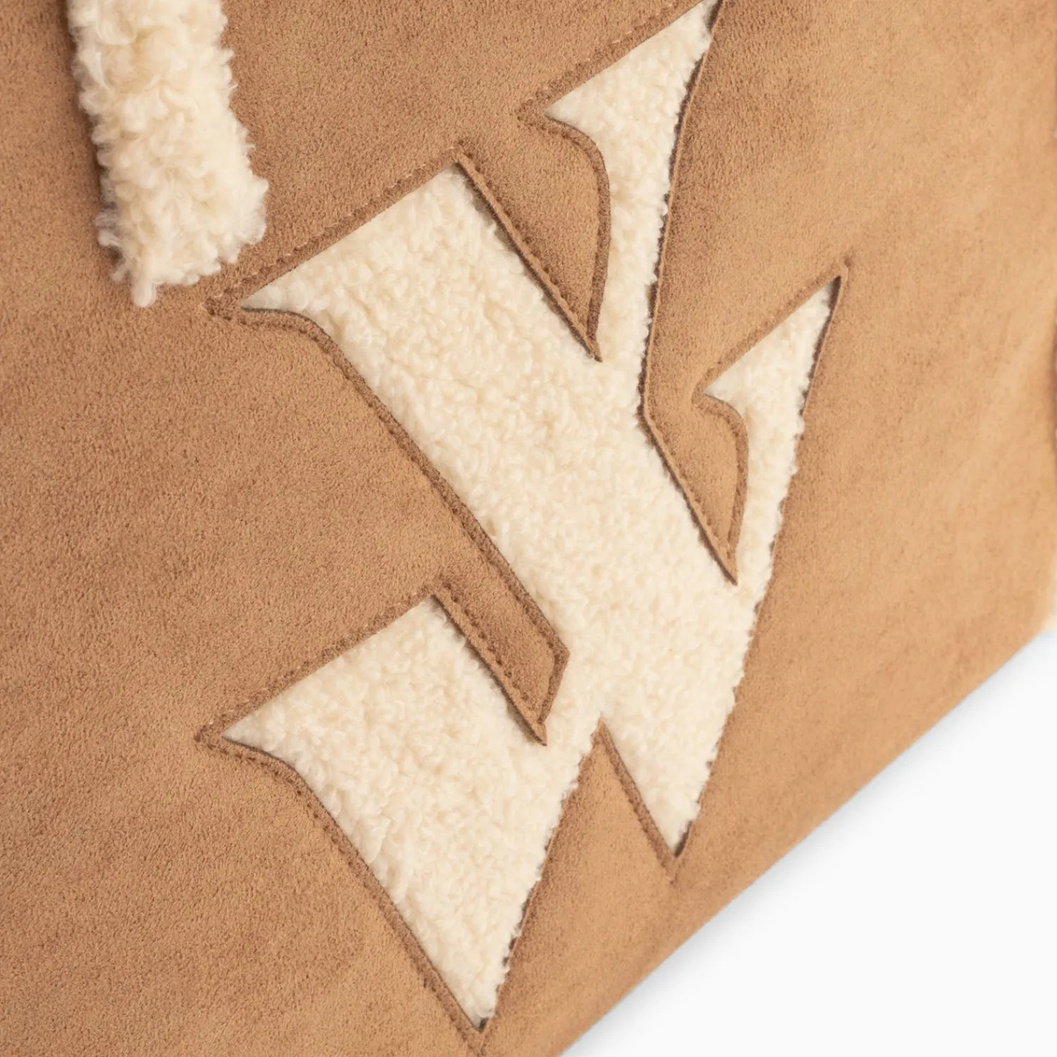 Vanessa Wu Sacs>Sac Cabas Luba Camel Et Beige En Fausse Fourrure