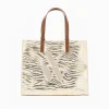 Vanessa Wu Sacs>Sac Cabas Monogramme Emilia Zebre Or