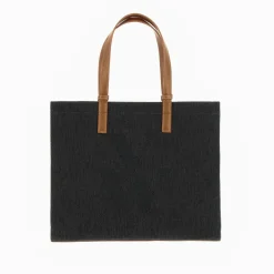 Vanessa Wu Sacs>Sac Cabas Monogramme Emilia Noir