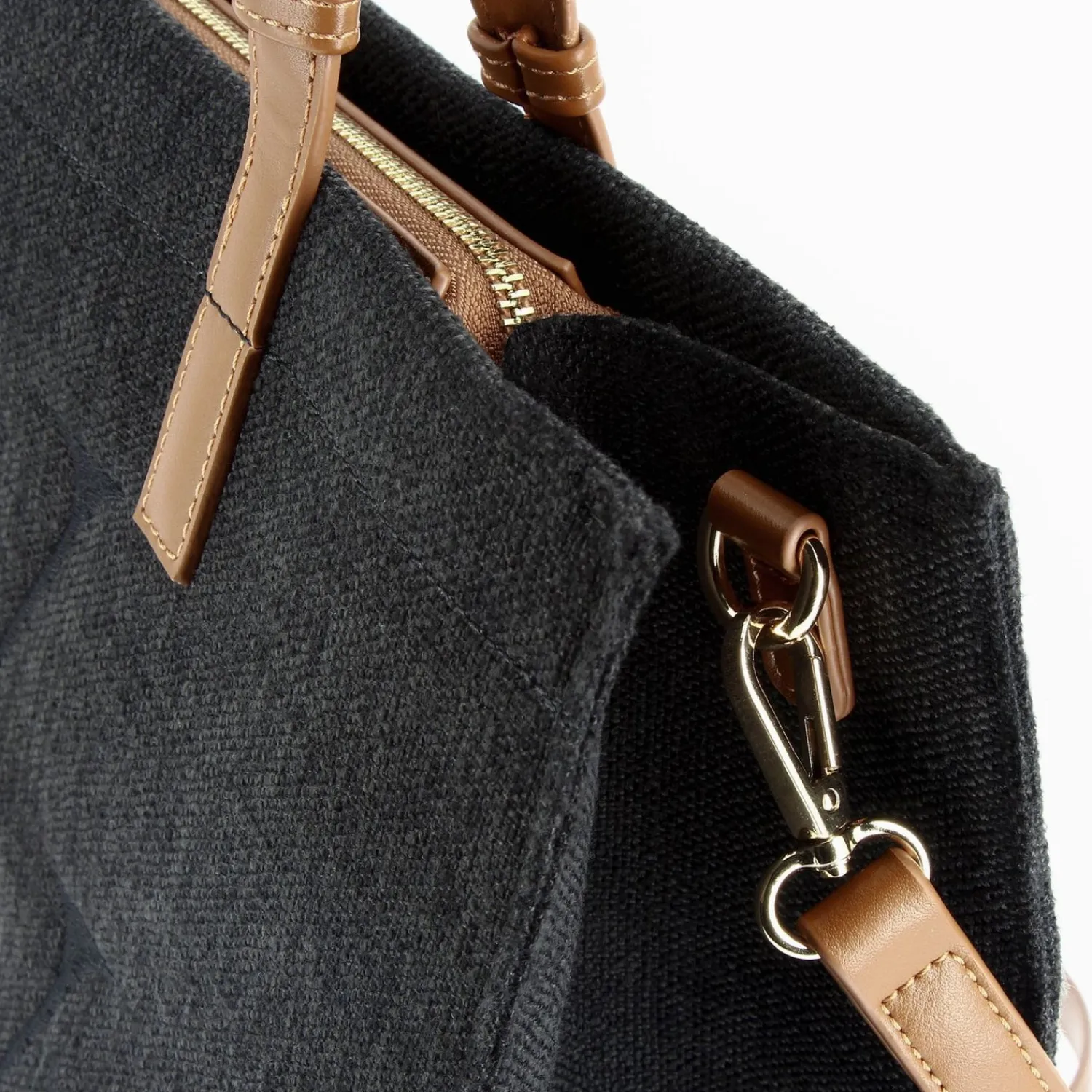 Vanessa Wu Sacs>Sac Cabas Monogramme Emilia Noir