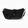 Vanessa Wu Sacs>Sac Demi-Lune Rym Noir Bi-Matiere