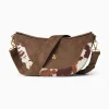 Vanessa Wu Sacs>Sac Demi-Lune Rym Taupe Bi-Matiere