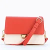 Vanessa Wu Sacs>Sac Rigide Lucia Rouge Et Jaune A Rabat