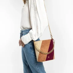 Vanessa Wu Sacs>Sac Seau Martica Multicolore En Suedine