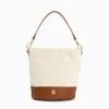 Vanessa Wu Sacs>Sac Seau Milou Ivoire Et Camel En Faux Shearling