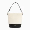 Vanessa Wu Sacs>Sac Seau Milou Ivoire Et Noir En Faux Shearling