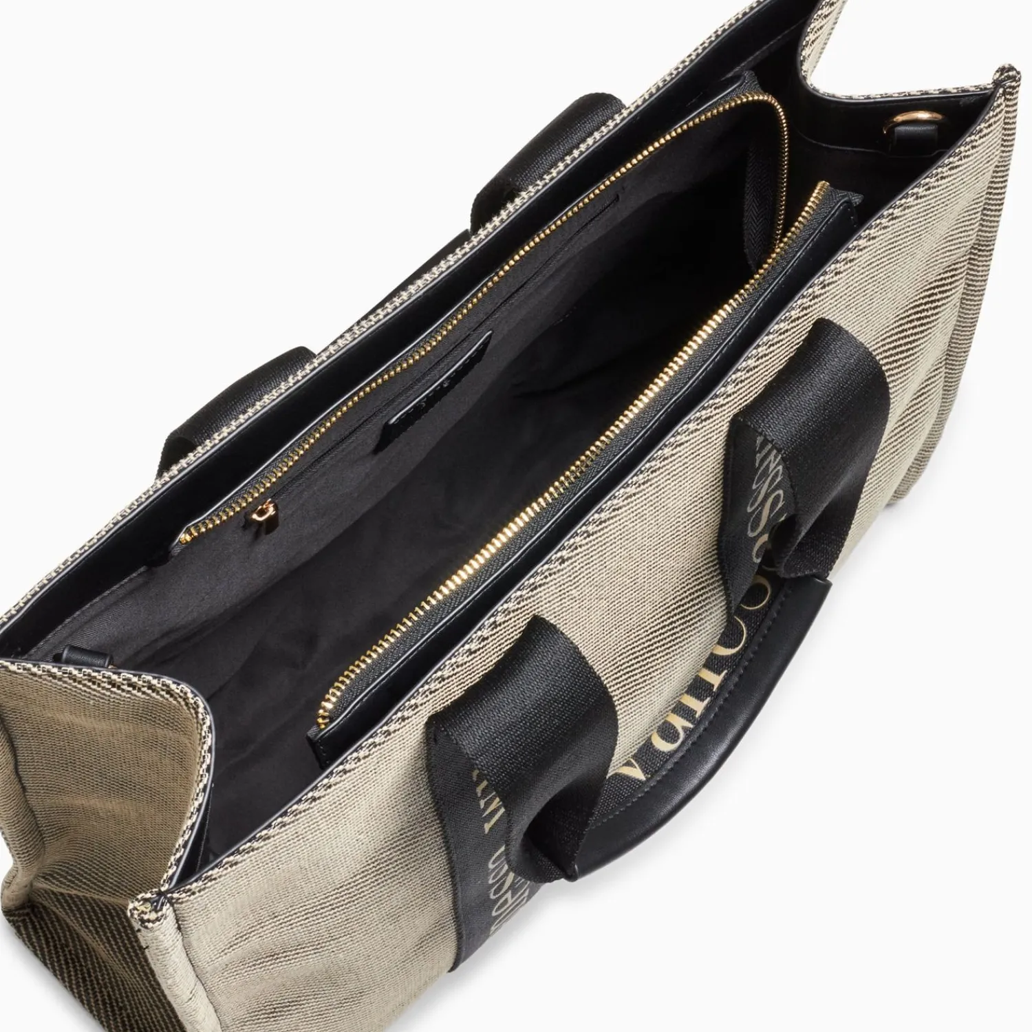 Vanessa Wu Sacs>Sac Shopper Maisie Oversize Taupe Et Noir