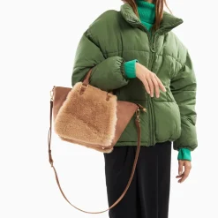 Vanessa Wu Sacs>Sac Trapeze Filippa Bi-Matiere Camel