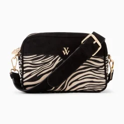 Vanessa Wu Sacs>Sacoche Manelle Noir Et Zebre