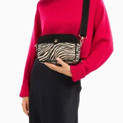 Vanessa Wu Sacs>Sacoche Manelle Noir Et Zebre