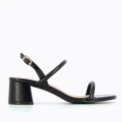 Vanessa Wu Sandales À Talon, Compensées>Sandales A Talon Minimalistes Cynthia Noires